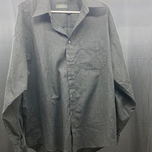 Grey black long sleeve van heusen XL